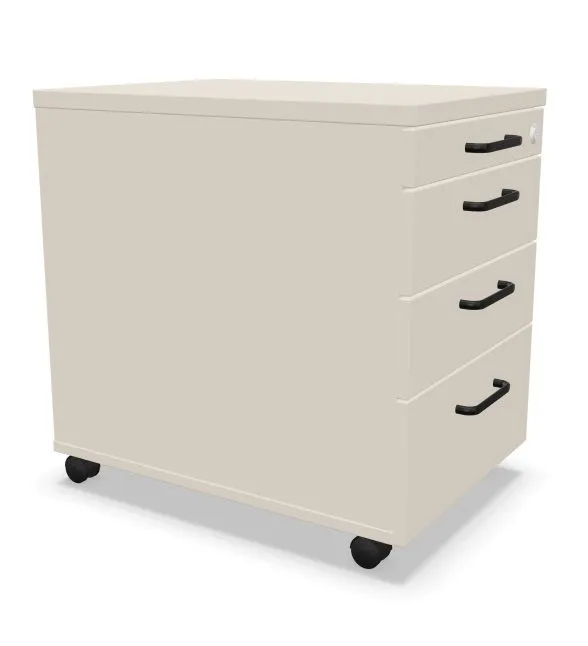 Kontenerek biurowy EASY SPACE MOB PB 4S kaszmirowy mobilny I sklep meblowy MIRAT.