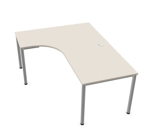 Biurko narożne EASY SPACE I-LEG LS 180x140cm kaszmirowe I sklep meblowy MIRAT.