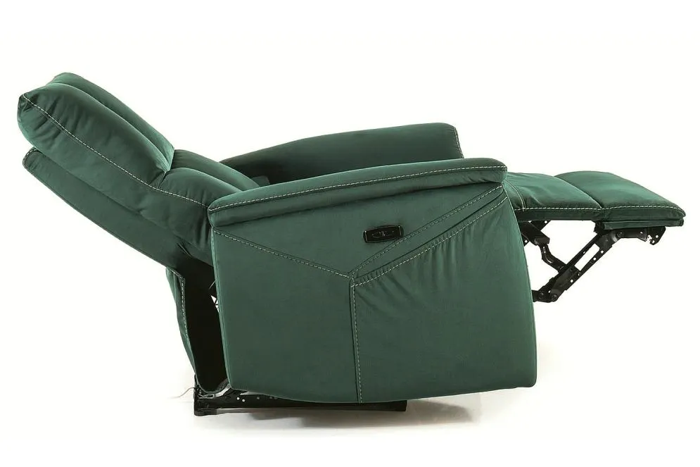 Fotel rozkładany NEPTUN VELVET M zielony masujący z funkcją grzania I sklep meblowy MIRAT.