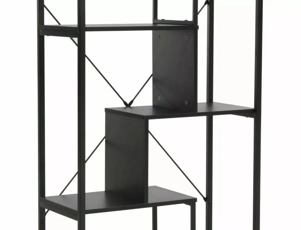 Regał na książki NET A czarny/czarny mat do salonu I sklep meblowy MIRAT. styl LOFT