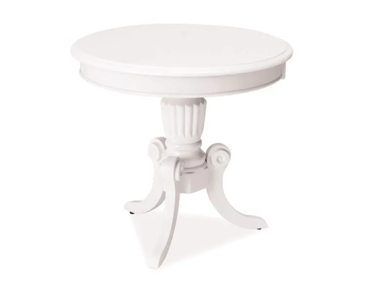 Ława NEVADA D biała z rzeźbioną podstawą | MIRAT. w stylu KLASYCZNY kolekcja