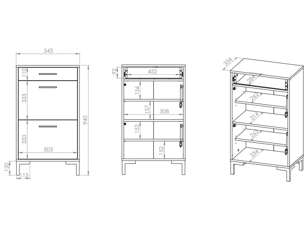 Szafka na buty NIKOLA 55 dąb artisan w stylu loft I sklep meblowy MIRAT. styl LOFT
