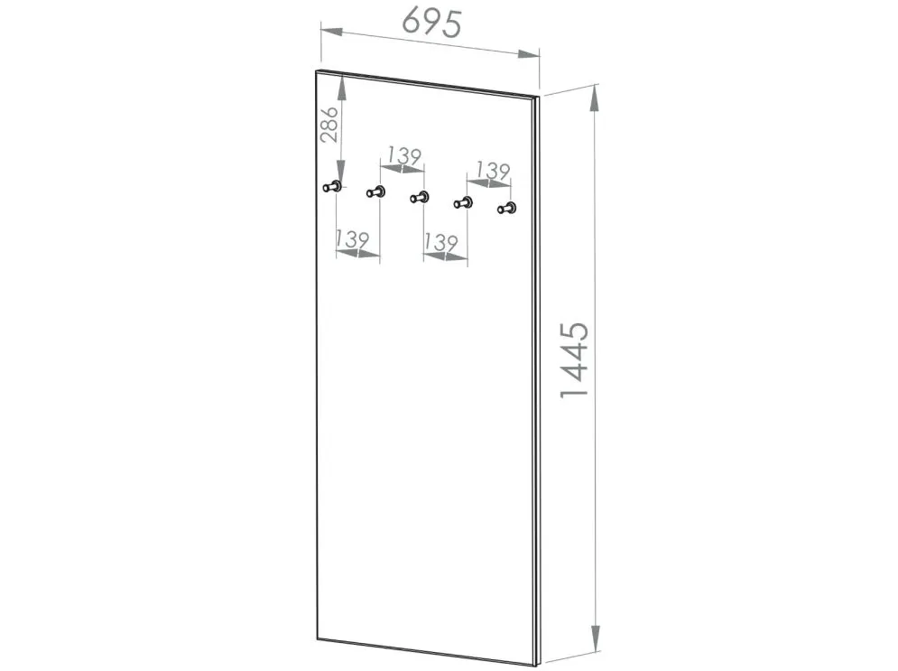 Wieszak tapicerowany do przedpokoju NIKOLA czarny pikowany I sklep meblowy MIRAT.