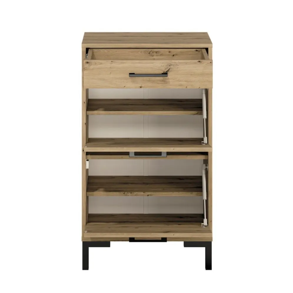 Szafka na buty NIKOLA 55 dąb artisan w stylu loft I sklep meblowy MIRAT. styl LOFT