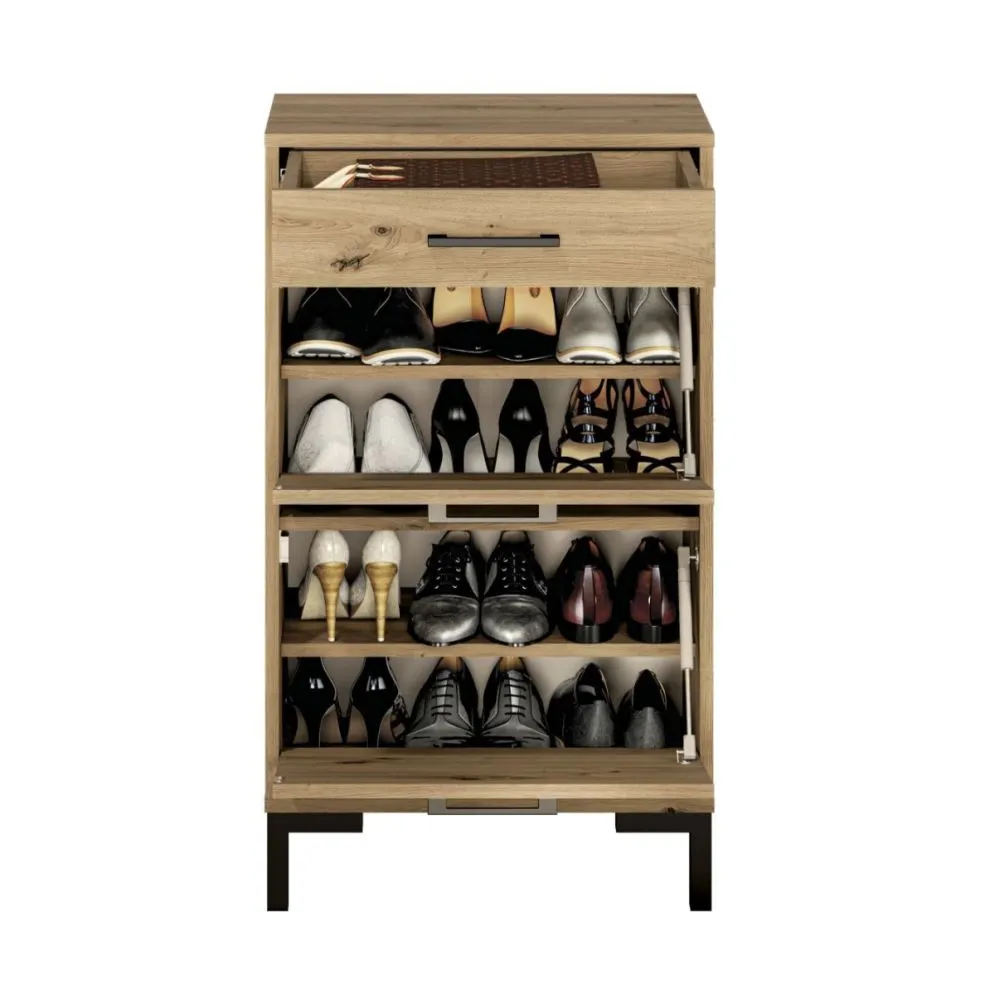 Szafka na buty NIKOLA 55 dąb artisan w stylu loft I sklep meblowy MIRAT. styl LOFT