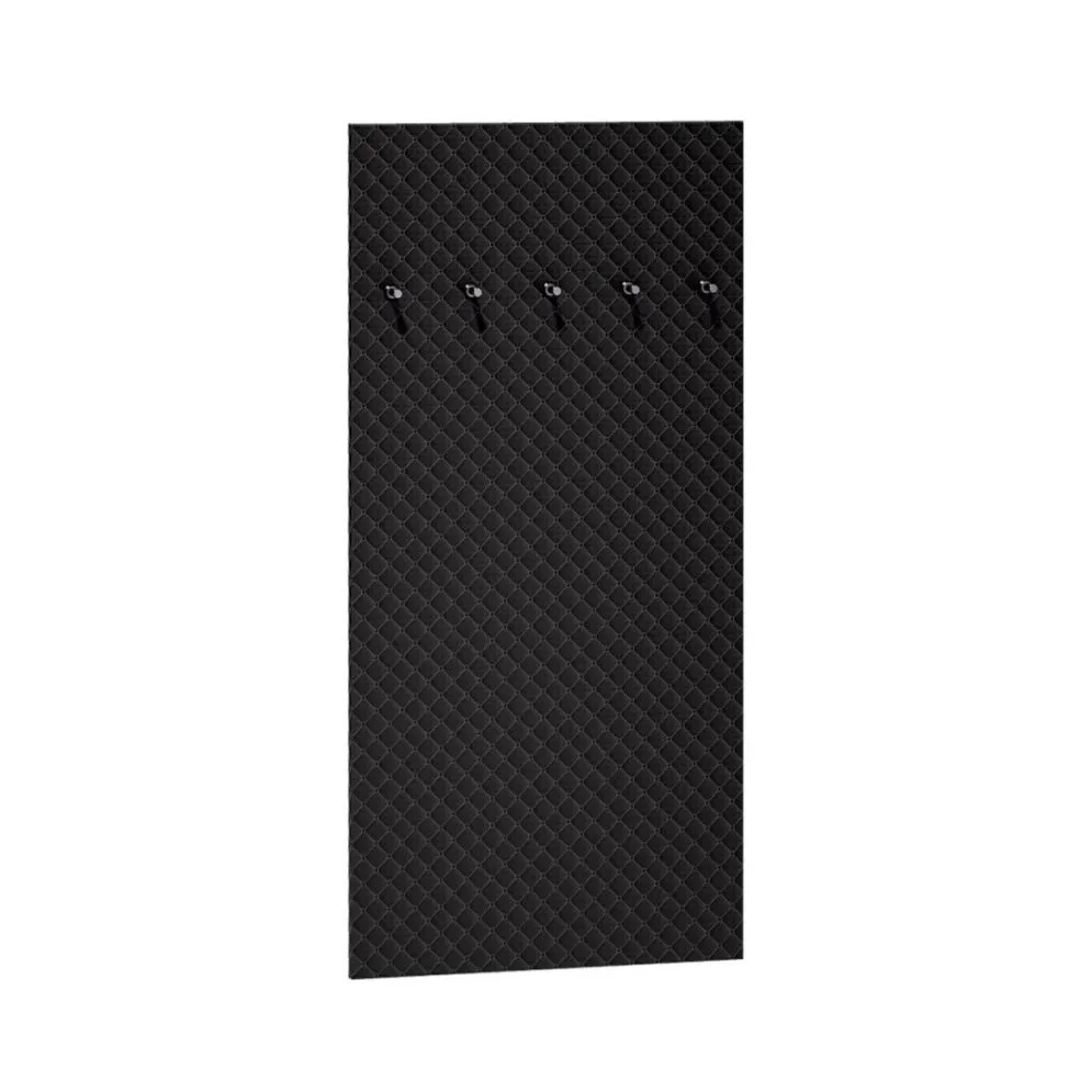 Wieszak tapicerowany do przedpokoju NIKOLA czarny pikowany I sklep meblowy MIRAT.