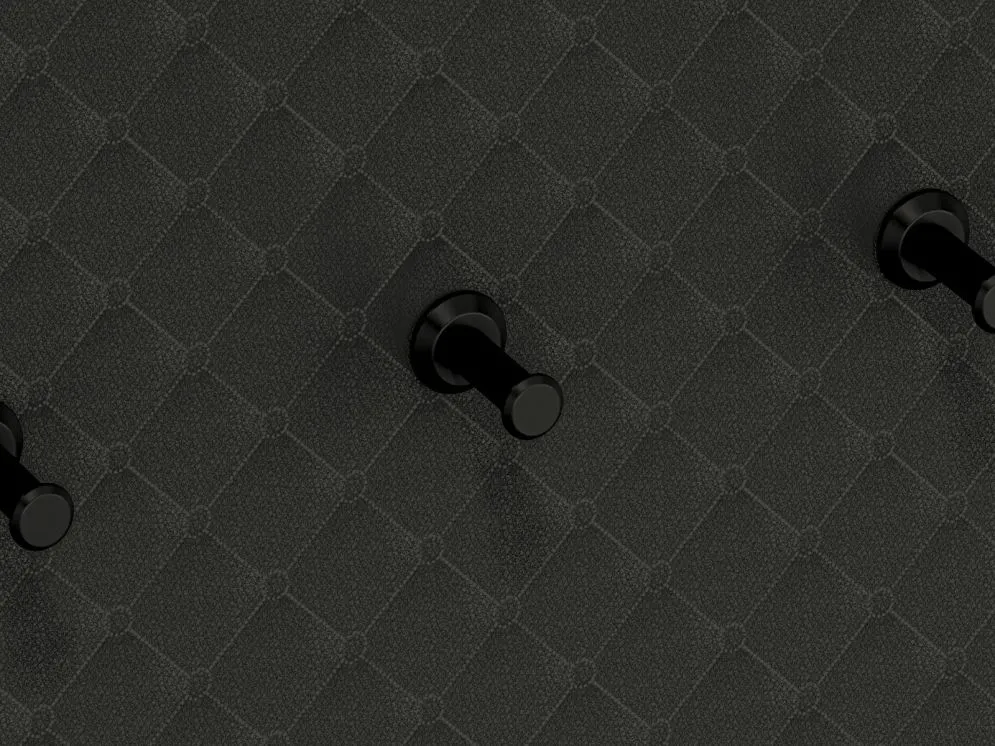 Wieszak tapicerowany do przedpokoju NIKOLA czarny pikowany I sklep meblowy MIRAT.