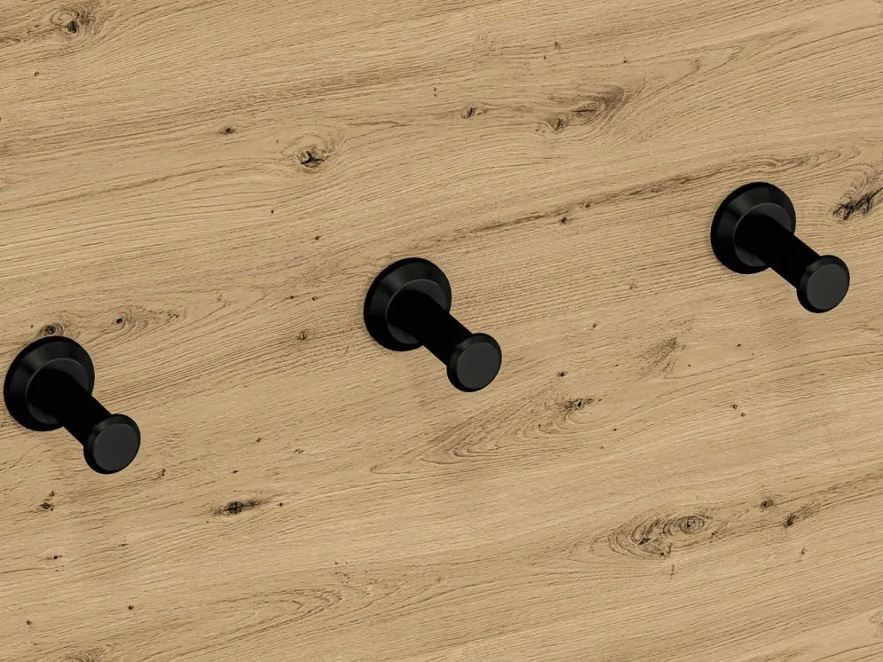 Wieszak do przedpokoju NIKOLA 35 dąb artisan ścienny I sklep meblowy MIRAT. styl LOFT