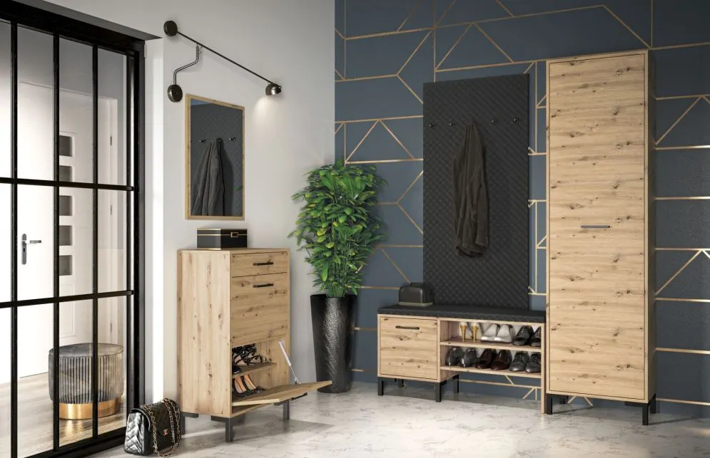 Szafka na buty NIKOLA 55 dąb artisan w stylu loft I sklep meblowy MIRAT. styl LOFT