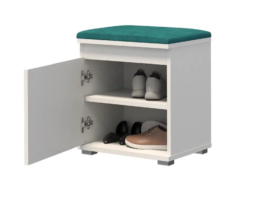 Szafa garderoba do przedpokoju SINGAPUR biała/zielona I sklep meblowy MIRAT. styl LOFT, SKANDYNAWSKI