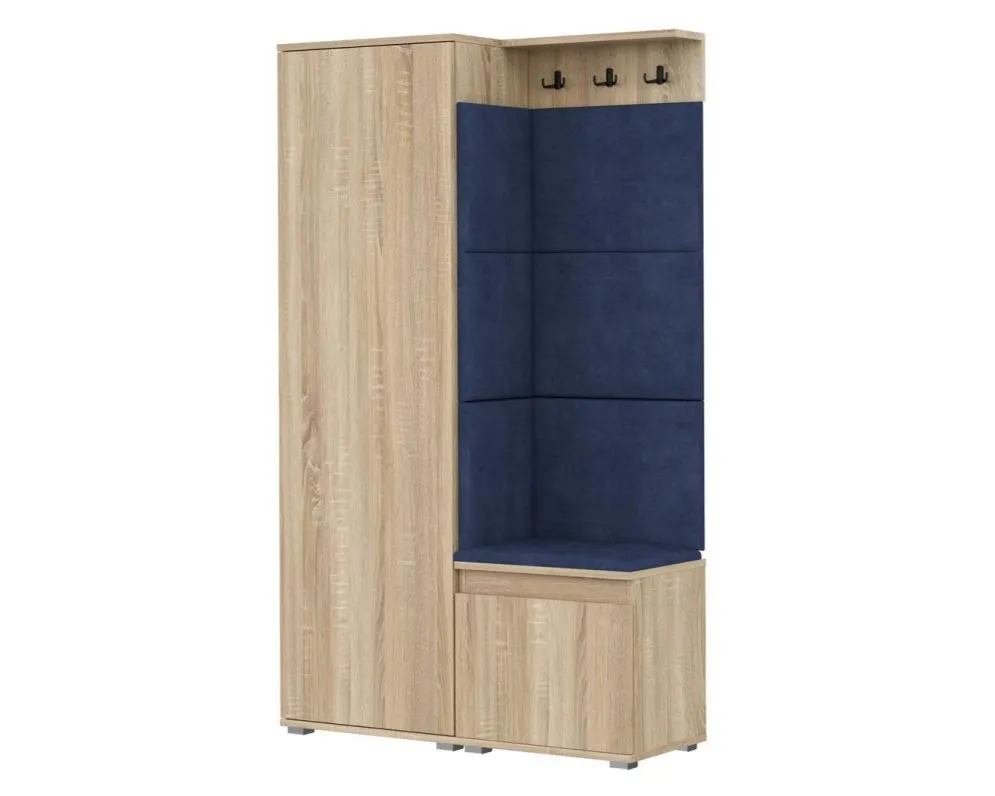 Wąska szafa z siedziskiem DUBAI do przedpokoju I sklep meblowy MIRAT. styl LOFT, SKANDYNAWSKI