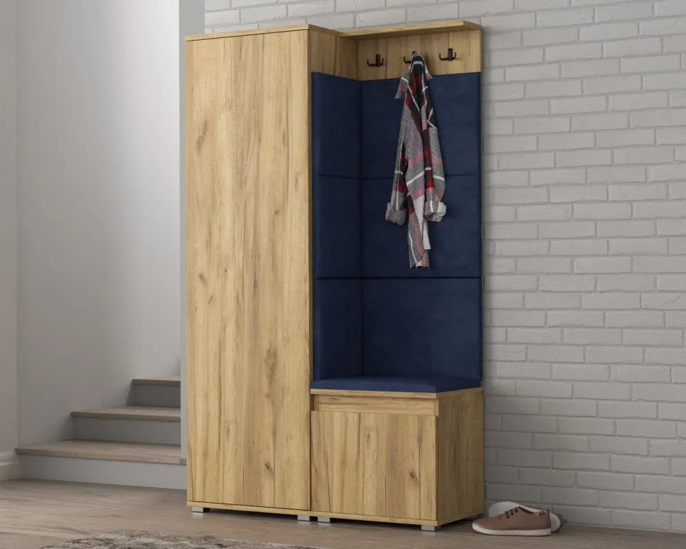 Garderoba z siedziskiem SINGAPUR do przedpokoju I sklep meblowy MIRAT. styl LOFT, SKANDYNAWSKI