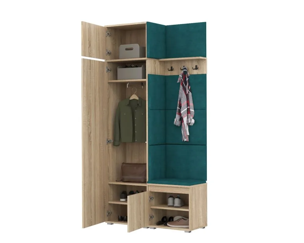 Garderoba SINGAPUR 104 z siedziskiem do przedpokoju I sklep meblowy MIRAT styl LOFT, SKANDYNAWSKI