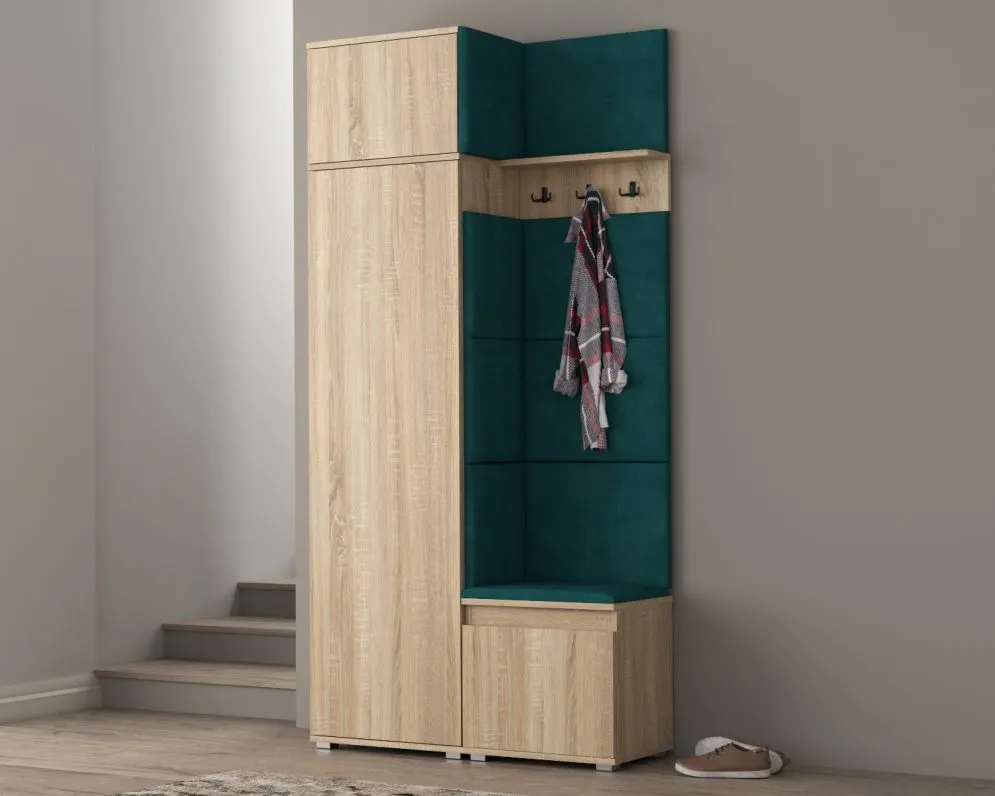 Garderoba SINGAPUR 104 z siedziskiem do przedpokoju I sklep meblowy MIRAT styl LOFT, SKANDYNAWSKI