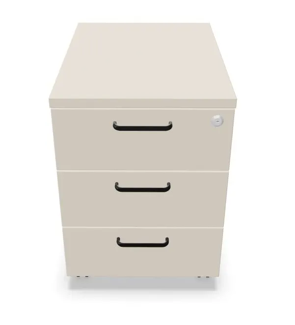 Kontenerek biurowy EASY SPACE MOB biały mobilny z zamkiem I sklep meblowy MIRAT. styl SKANDYNAWSKI