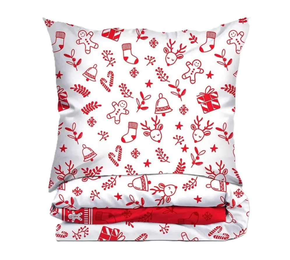 Pościel bawełniana Greno Premium Świąteczna Niespodzianka 220x200 cm wielokolorowa MIRAT.