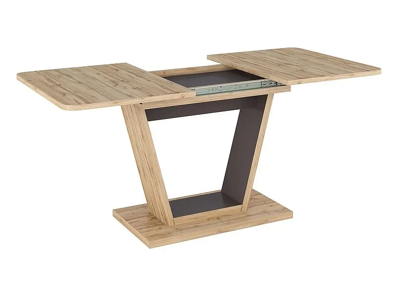 Stół rozkładany NIGEL dąb wotan/brązowy dla 8 osób | MIRAT.