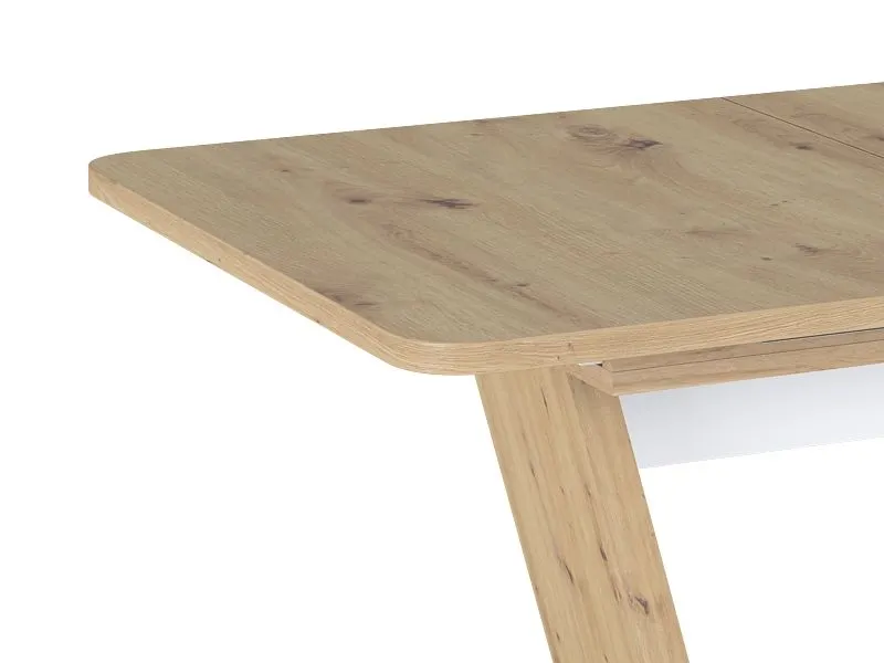 Stół rozkładany NIGEL dąb artisan/biały mat designerski | MIRAT.