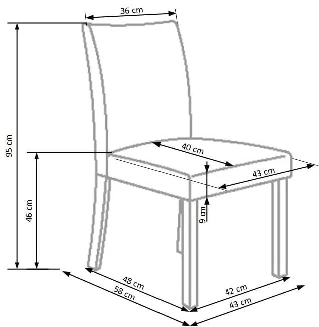 Krzesło tapicerowane NIKKO ciemnobrązowe/wenge na drewnianych nogach I sklep meblowy MIRAT.