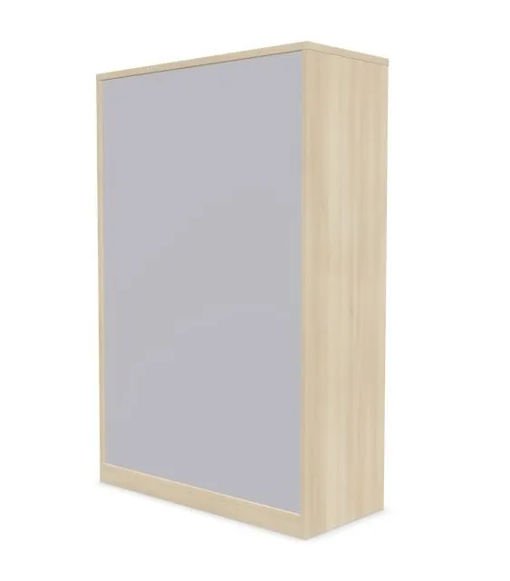 Szafka biurowa żaluzjowa EASY SPACE CABINET HRT 4-OH 100cm akacjowa zamykana I sklep meblowy MIRAT.