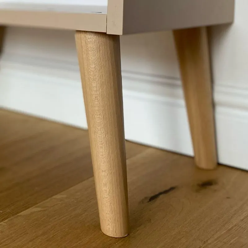 Szafa LEBEL z półkami 87cm macchiato w stylu skandynawskim | MIRAT. styl SKANDYNAWSKI kolekcja LEBEL