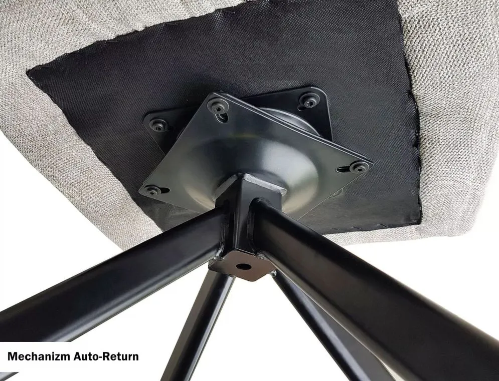 Krzesło tapicerowane NOTTI BREGO jasnobeżowe obracane do jadalni I sklep meblowy MIRAT.