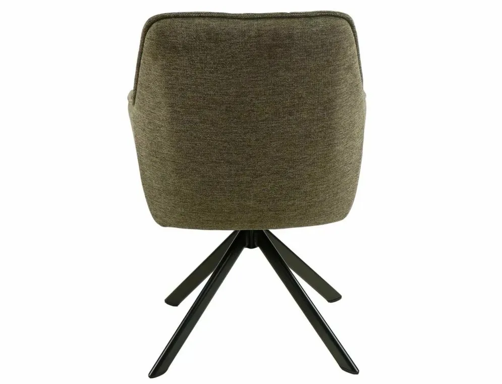 Krzesło tapicerowane NOTTI BREGO oliwkowe obracane z podłokietnikami I sklep meblowy MIRAT.
