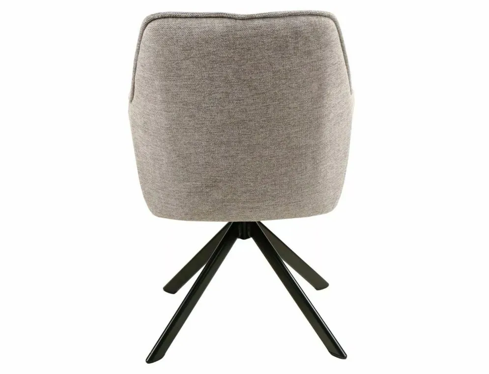 Krzesło tapicerowane NOTTI BREGO szare obracane z funkcją auto-return I sklep meblowy MIRAT.