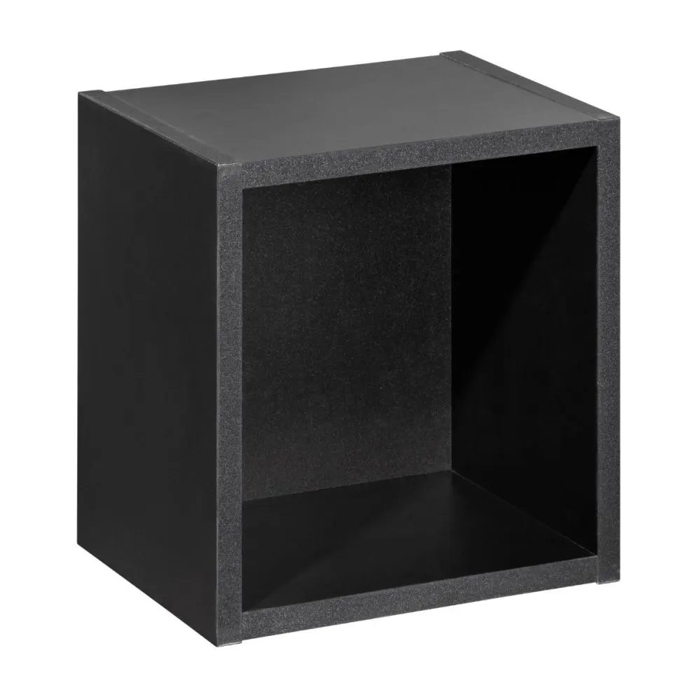 Półka wisząca NOVA BLACK 83-27-Q 27x25cm czarna kubik I sklep meblowy MIRAT.  kolekcja NOVA
