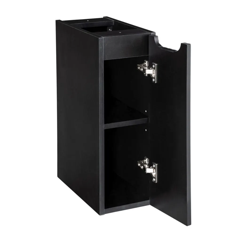 Szafka łazienkowa NOVA BLACK D2 81-20-1D 20cm czarna wąska I sklep meblowy MIRAT. styl RYFLOWANY