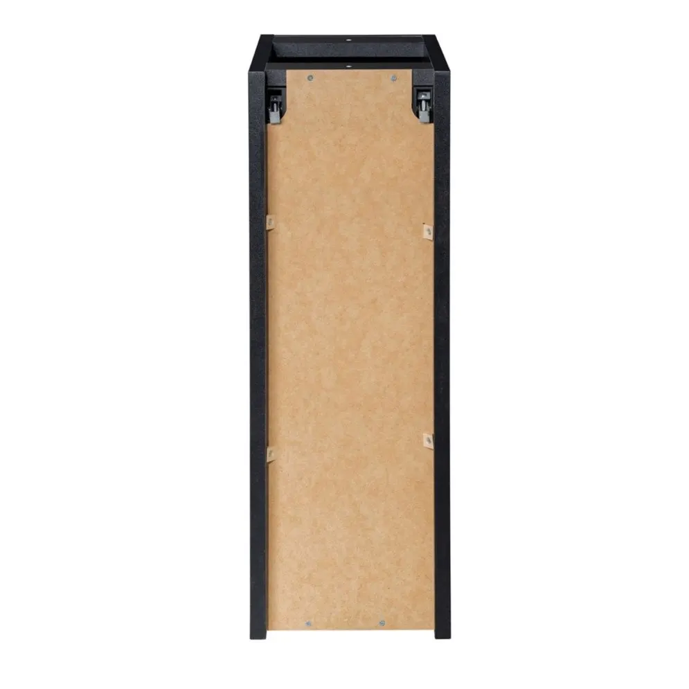 Szafka łazienkowa NOVA BLACK D2 81-20-1D 20cm czarna wąska I sklep meblowy MIRAT. styl RYFLOWANY