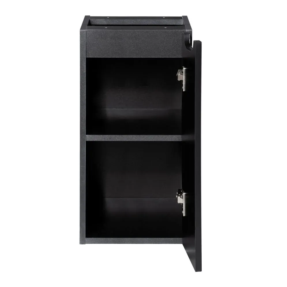 Szafka łazienkowa NOVA BLACK D2 81-30-1D 30cm czarna wisząca I sklep meblowy MIRAT. styl RYFLOWANY