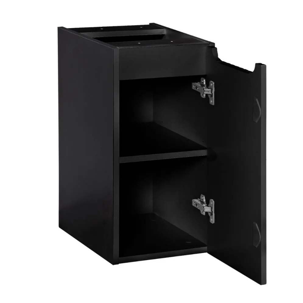 Szafka łazienkowa NOVA BLACK D2 81-30-1D 30cm czarna wisząca I sklep meblowy MIRAT. styl RYFLOWANY