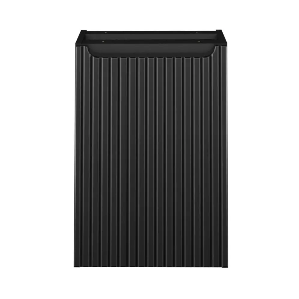 Szafka łazienkowa NOVA BLACK D2 81-40-1D 40cm czarna z koszem ryflowany front I sklep meblowy MIRAT. styl RYFLOWANY