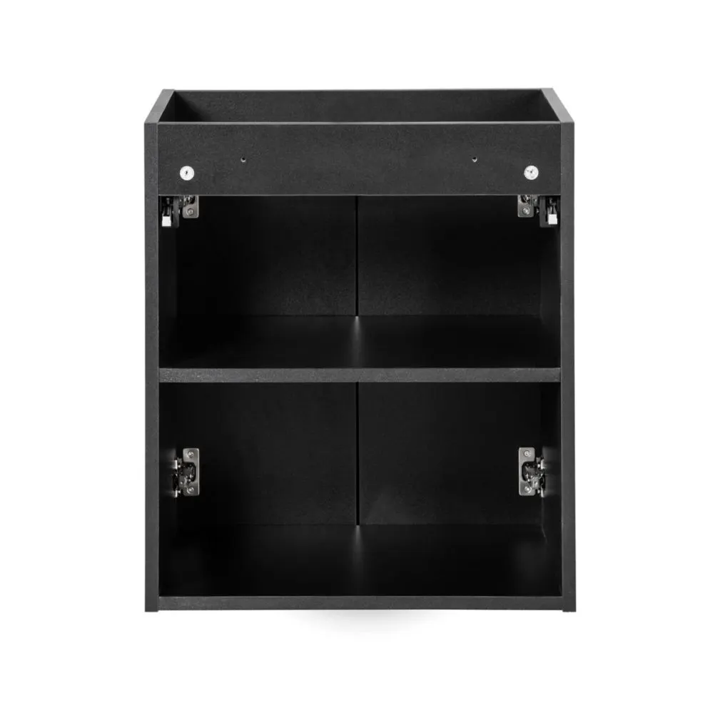 Szafka pod umywalkę NOVA BLACK 82-50-2D 50cm dwudrzwiowa czarna I sklep meblowy MIRAT. styl RYFLOWANY