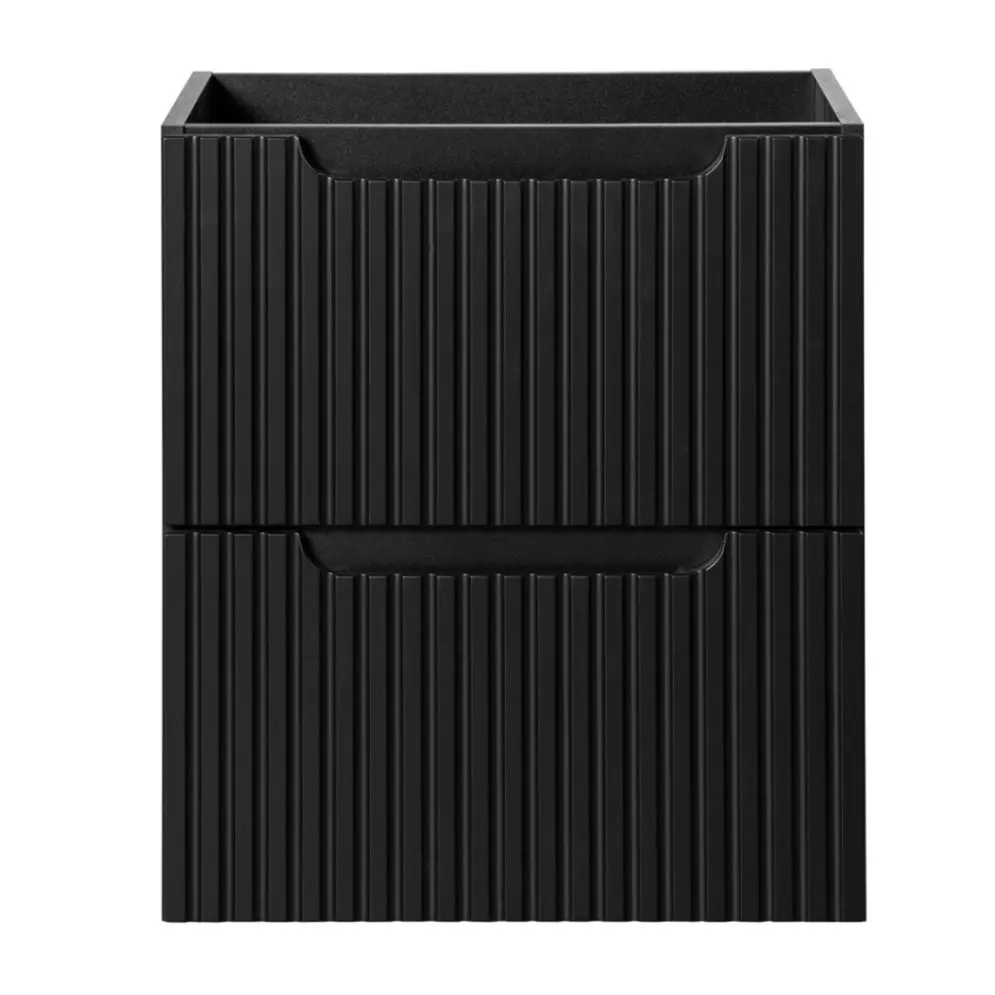 Szafka pod umywalkę NOVA BLACK 82-50-2S 50cm czarna z szufladami I sklep meblowy MIRAT. styl RYFLOWANY
