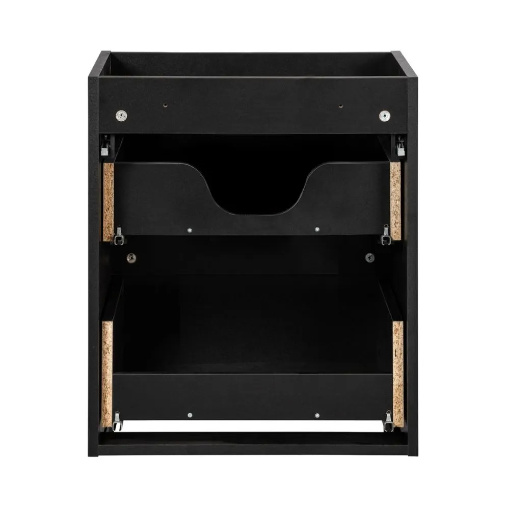 Szafka pod umywalkę NOVA BLACK 82-50-2S 50cm czarna z szufladami I sklep meblowy MIRAT. styl RYFLOWANY