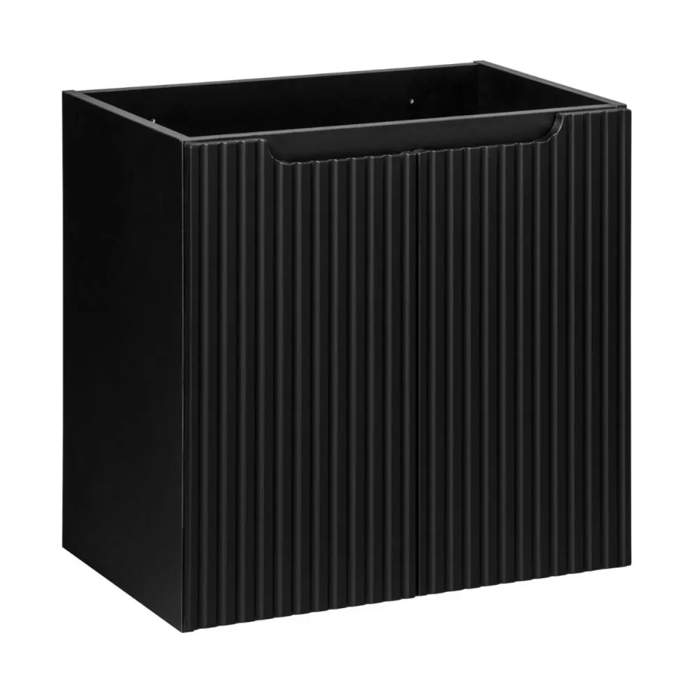 Szafka pod umywalkę NOVA BLACK 82-60-2D 60cm czarna dwudrzwiowa I sklep meblowy MIRAT. styl RYFLOWANY