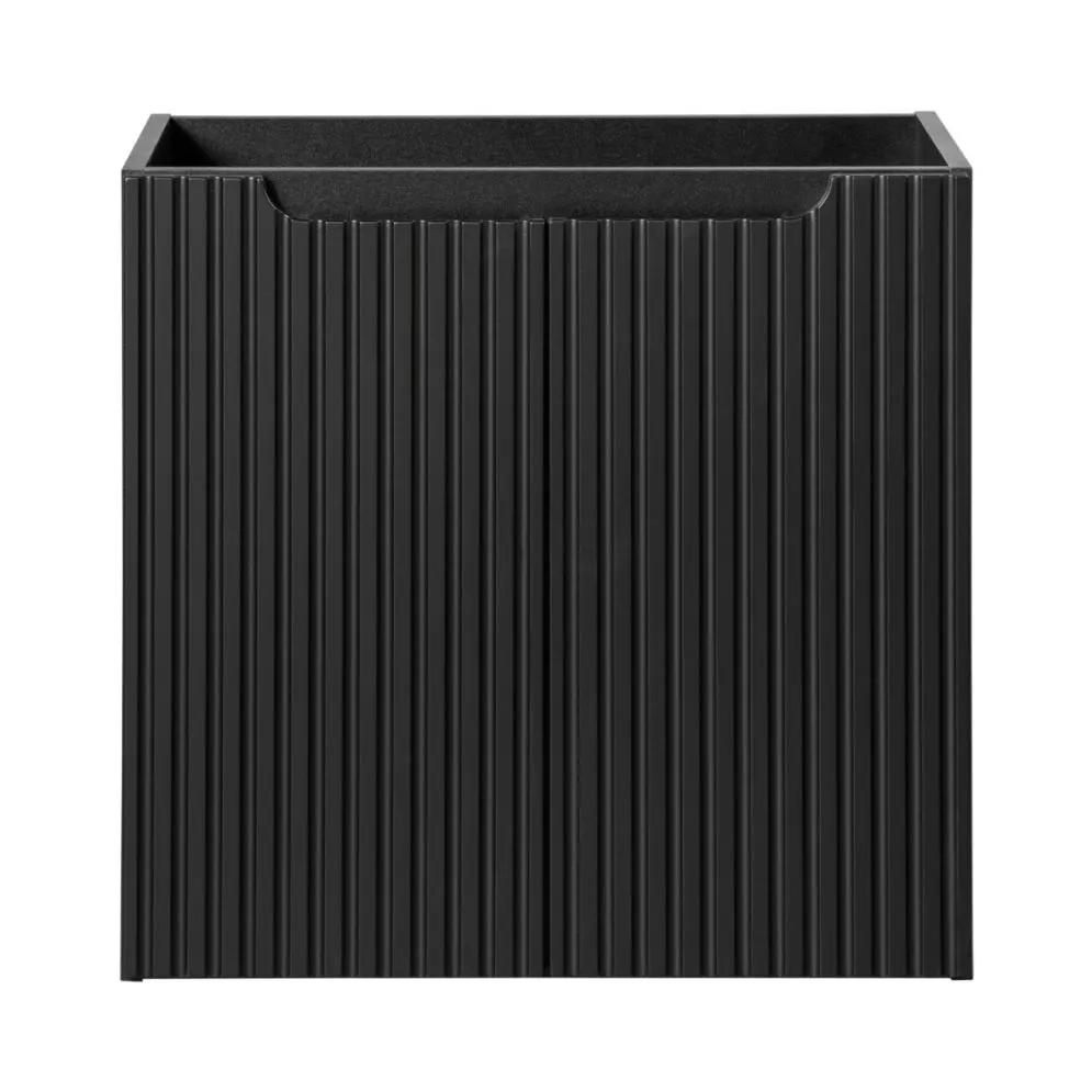 Szafka pod umywalkę NOVA BLACK 82-60-2D 60cm czarna dwudrzwiowa I sklep meblowy MIRAT. styl RYFLOWANY