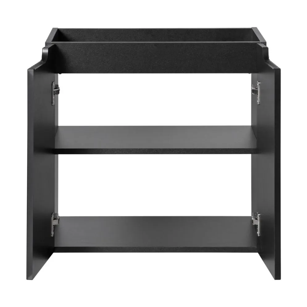 Szafka pod umywalkę NOVA BLACK 82-60-2D 60cm czarna dwudrzwiowa I sklep meblowy MIRAT. styl RYFLOWANY