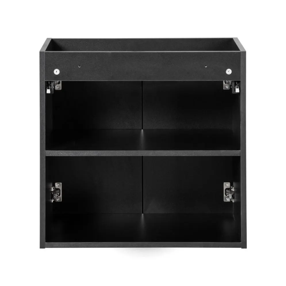 Szafka pod umywalkę NOVA BLACK 82-60-2D 60cm czarna dwudrzwiowa I sklep meblowy MIRAT. styl RYFLOWANY