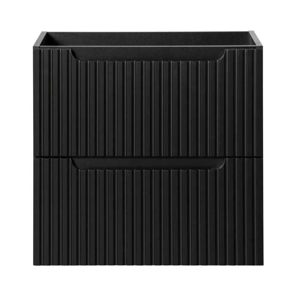 Szafka pod umywalkę NOVA BLACK 82-60-2S 60cm czarna do łazienki I sklep meblowy MIRAT. styl RYFLOWANY
