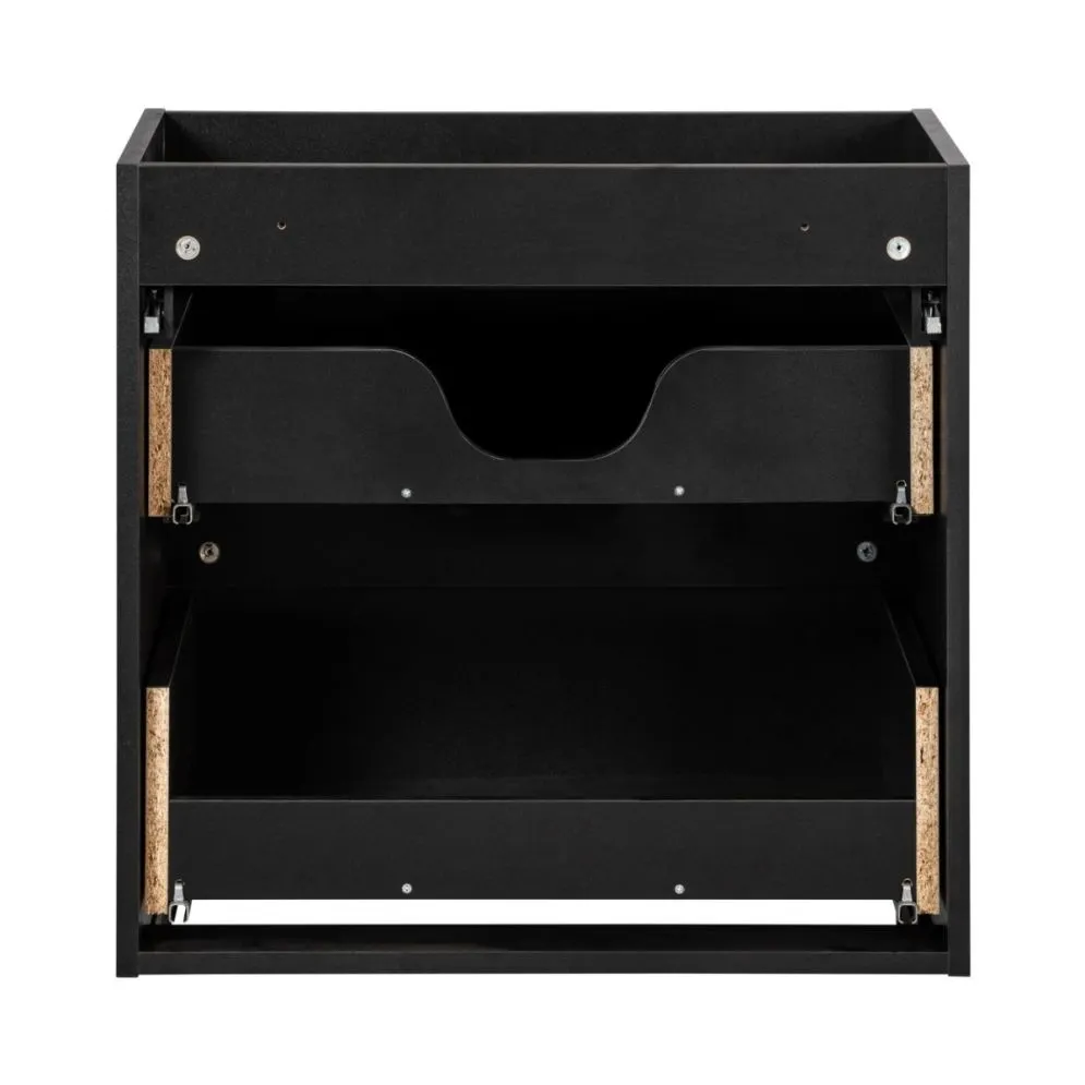 Szafka pod umywalkę NOVA BLACK 82-60-2S 60cm czarna do łazienki I sklep meblowy MIRAT. styl RYFLOWANY