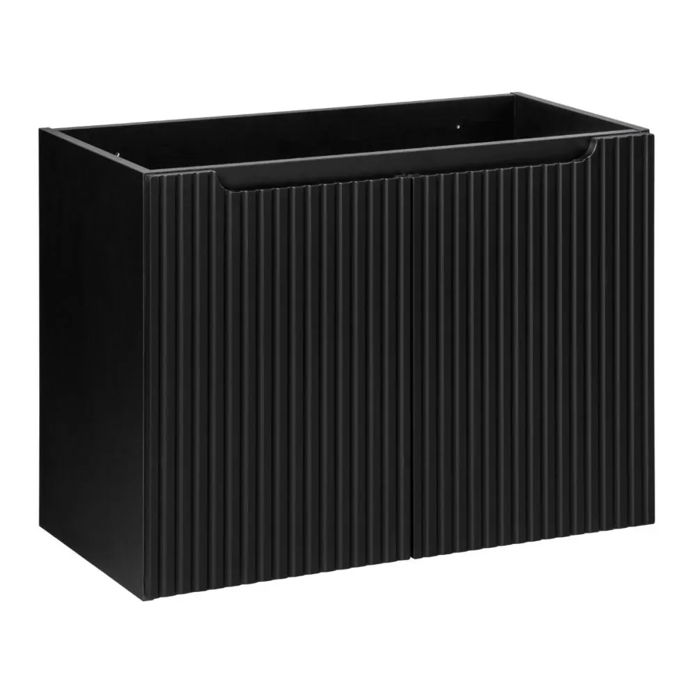 Szafka pod umywalkę NOVA BLACK 82-80-2D 80cm czarna ryflowana I sklep meblowy MIRAT. styl RYFLOWANY