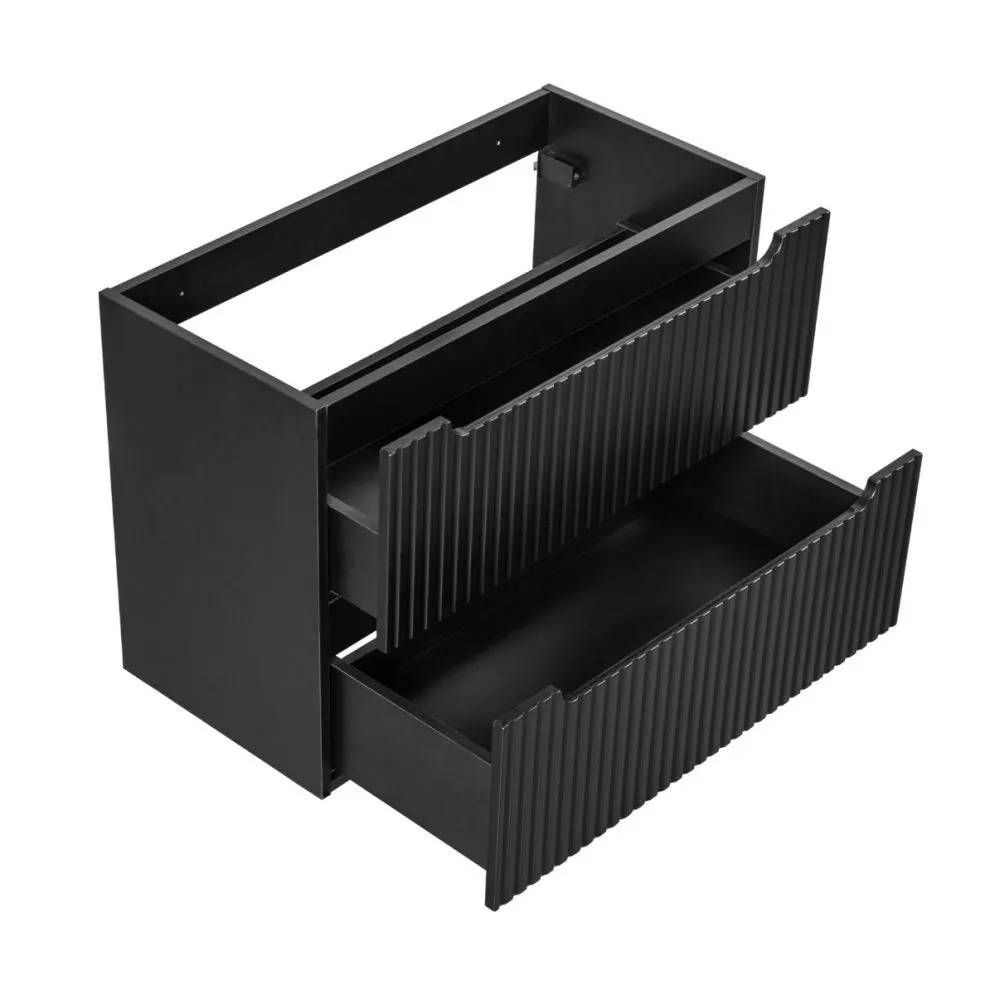 Szafka pod umywalkę NOVA BLACK 82-80-2S 80cm czarna nowoczesna I sklep meblowy MIRAT. styl RYFLOWANY