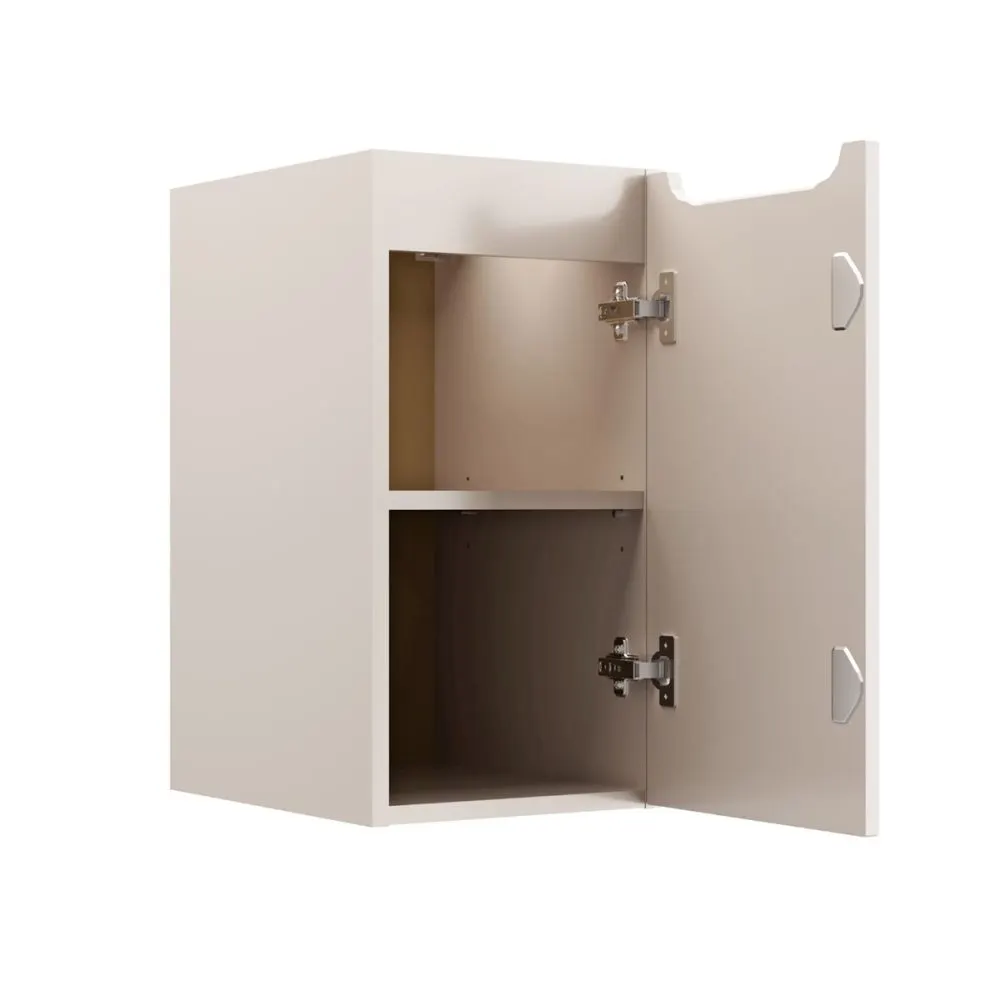 Szafka łazienkowa NOVA CASHMERE 81-30-1D 30cm kaszmirowa z frezowanym pochwytem I sklep meblowy MIRAT. styl RYFLOWANY