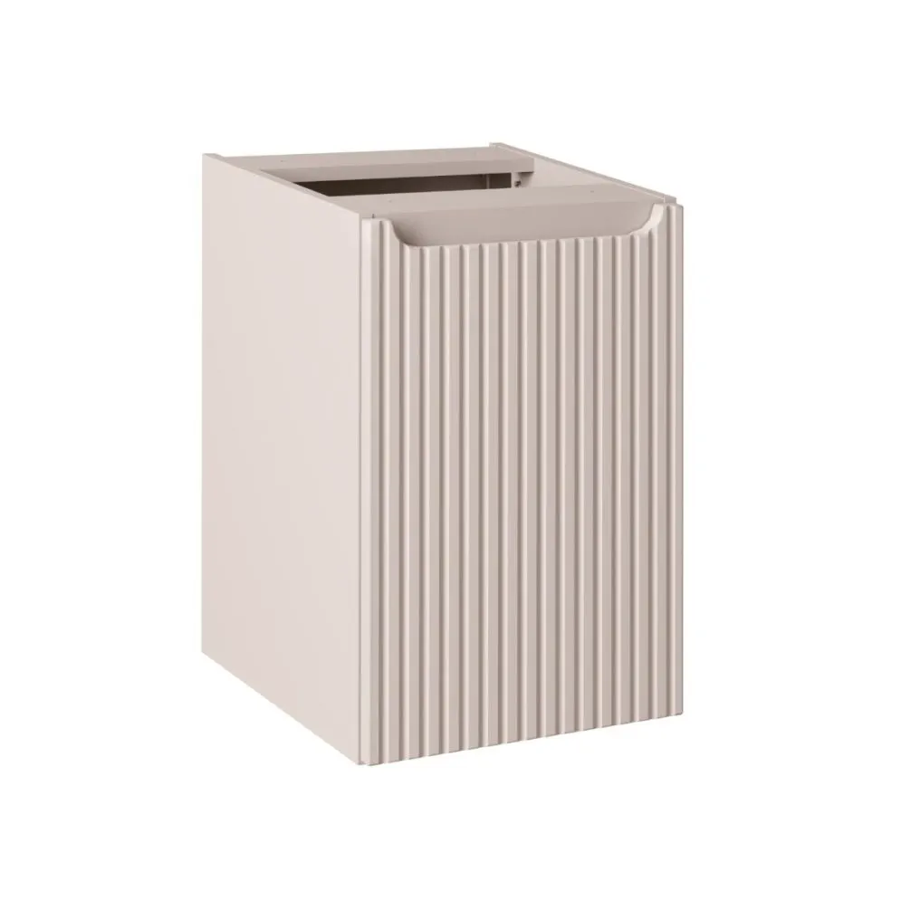 Szafka łazienkowa NOVA CASHMERE 81-40-1D 40cm kaszmirowa z koszem pod blat I sklep meblowy MIRAT. styl RYFLOWANY