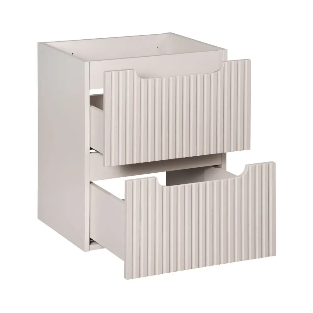 Szafka pod umywalkę NOVA CASHMERE 82-50-2S 50cm kaszmirowa ryflowane fronty I sklep meblowy MIRAT. styl RYFLOWANY