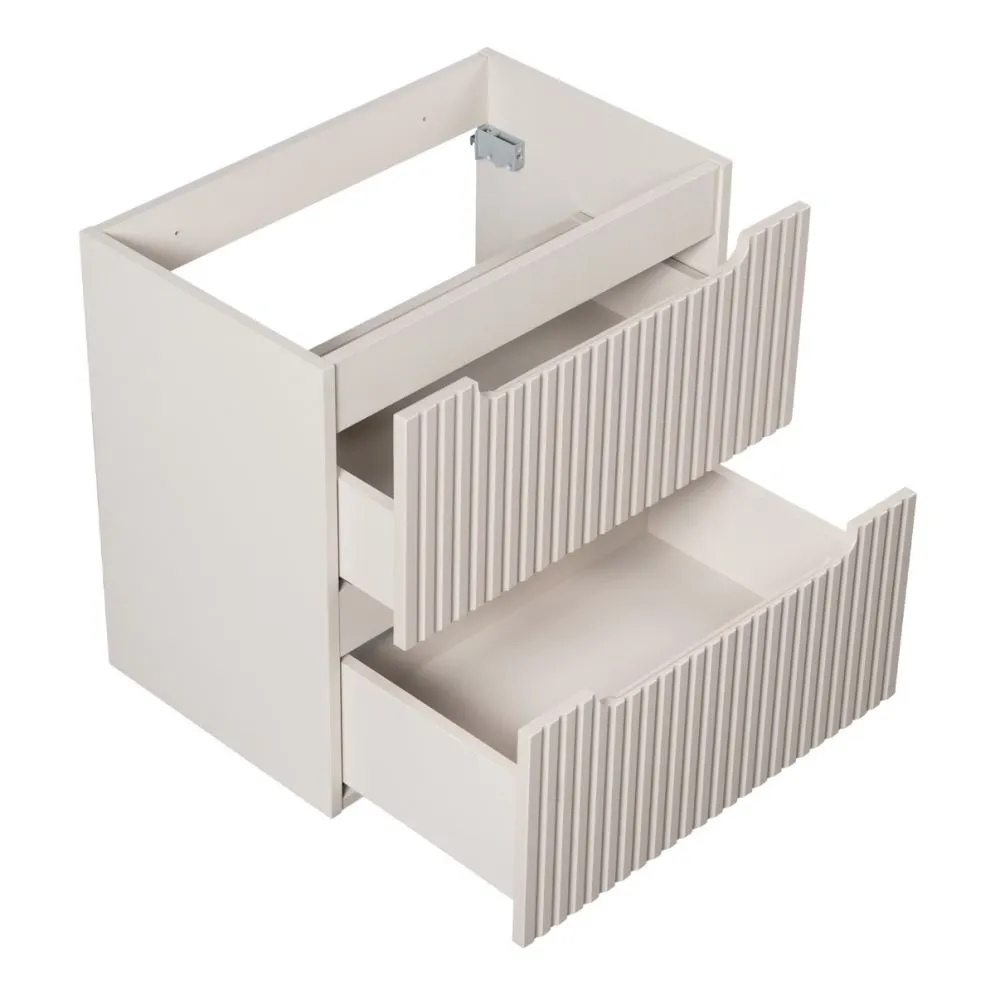 Szafka pod umywalkę NOVA CASHMERE 82-60-2S 60cm kaszmirowa z szufladami I sklep meblowy MIRAT. styl RYFLOWANY