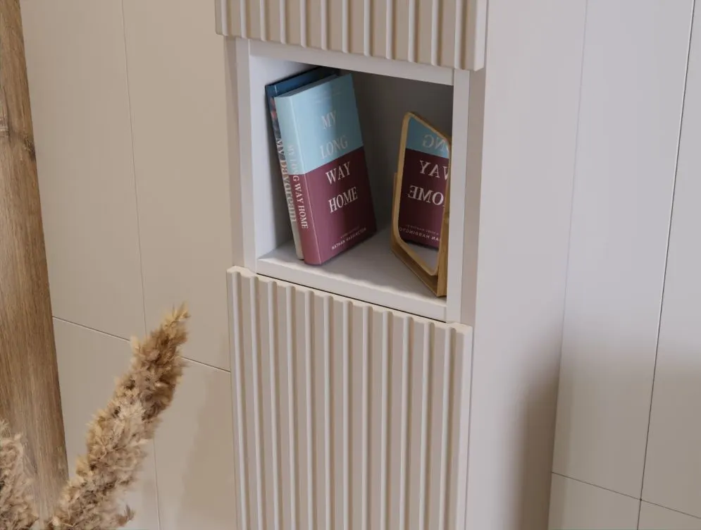 Szafka łazienkowa NOVA CASHMERE 80-03-2D kaszmirowa wisząca I sklep meblowy MIRAT. styl RYFLOWANY